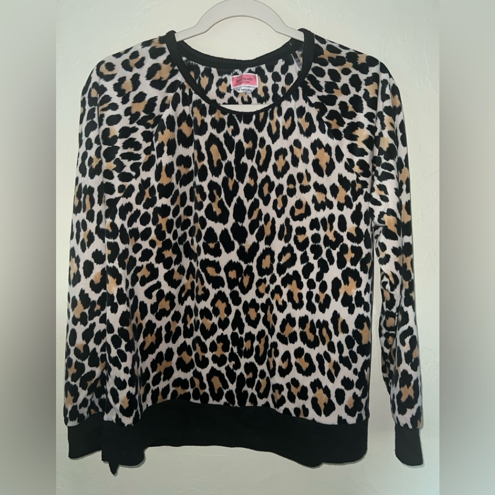 Kate spade leopard print pullover sweater woman size medium